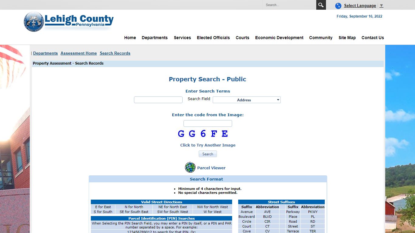 Assessment Search Records - Lehigh County, Pennsylvania